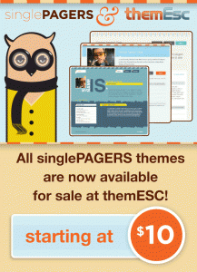 singlePAGERS themes now available at themESC!